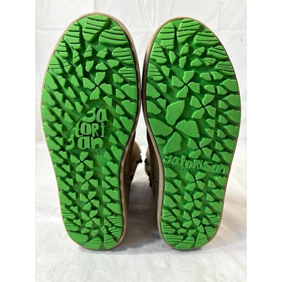 Santorisan Meraki Jockey Tan Leather Shearling Style Boots Women's Size 6-6.5US - Picture 6 of 13